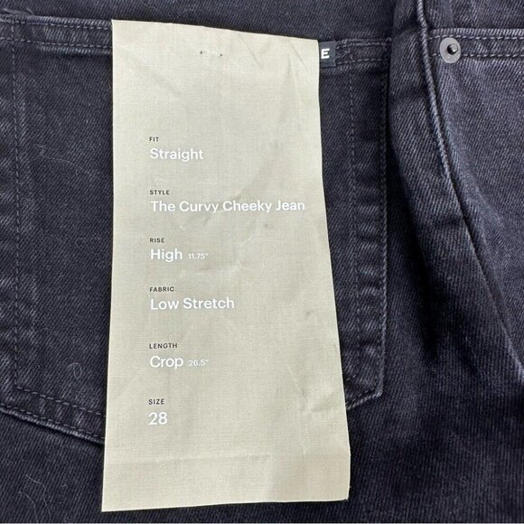 Everlane Women’s NWT Black The Curvy‎ Cheeky Minimalist Jean W28 Crop/L26.5 - Picture 6 of 12